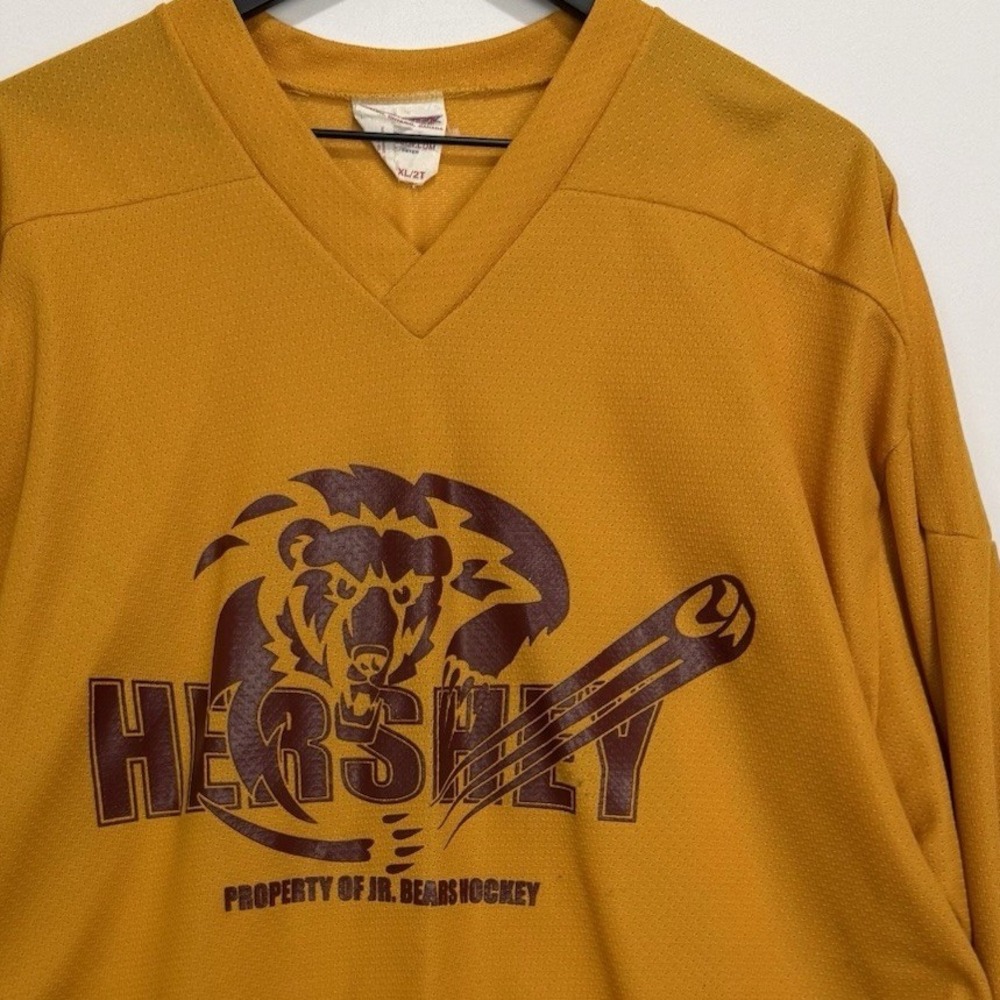 Hershey Junior Bears Gold Yellow Jersey Projoy Mens 2XL XXL